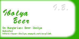 ibolya beer business card